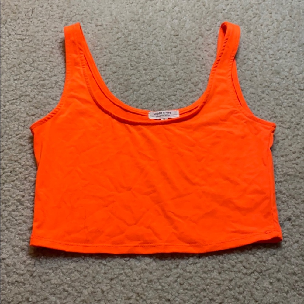 Bright Orange Crop Top . Size: Medium.